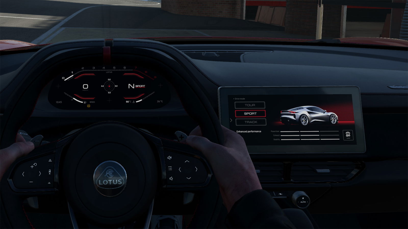 Lotus Emira, Sport mode, AC Evo